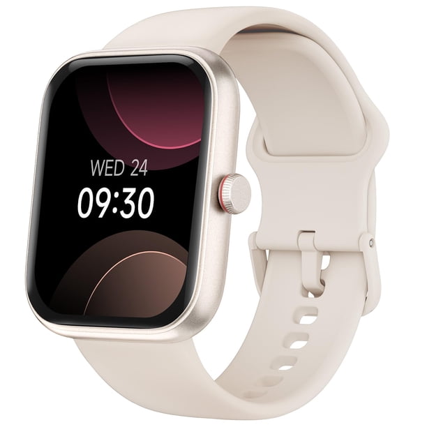 Reloj inteligente TOOBUR Alexa con pantalla HD integrada IP68 de 1,91", color beige