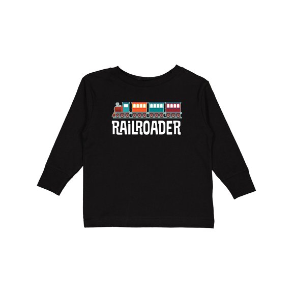 Inktastic Railroader Train Hobby Boys or Girls Long Sleeve Toddler T-Shirt