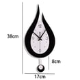thumbnail image 4 of Wall Clock Modern Creative Water Drop Pendulum Clock With Pendulum, Silent Pendulum Clock Digital Wall Clock, 4 of 4