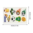 thumbnail image 3 of Juego de individuales temáticos de fútbol (1 unidad), manteles individuales de lino con diseños de balón, trofeo, portería y silbato, antideslizantes, fáciles de limpiar, 45x30 cm., 3 of 7
