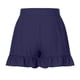 thumbnail image 4 of Pantalones cortos de verano para mujer con cierre de botones, dobladillo con volantes, piernas anchas, pantalones cortos casuales para uso diario, 4 of 6