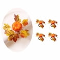 thumbnail image 4 of Hilingoto Pumpkin Napkin Ring Clearance! Desktop Dress Up, Pumkins Napkin Rings Thanksgiving Napkin Ring Holder Maple Leaves Napkin Ring for Fall Gathering Thanksgiving Dinner Table Decoration, 4 of 9