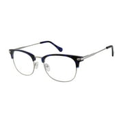 True Religion Men's Oval Eyeglasses, TRU T013, Blue, with Case