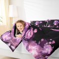 thumbnail image 4 of Erosebridal Butterfly Bedding Twin Comforter Set,Monogrammed P Down Comforter,Purple Flower Bedding Sets Twin with Comforter,Room Decor Reversible,2 Pieces, 4 of 7
