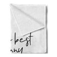 thumbnail image 2 of Grandma Soft Flannel Fleece Blanket, Brush Calligraphy Hand Drawn Words the Best Granny in the World Monochrome Design, Cozy Plush for Indoor and Outdoor Use, 70" x 90", Black White, by Ambesonne, 2 of 5