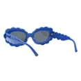 thumbnail image 3 of Women's Designer Sunglasses Scalloped Oval Cat Eye Shades UV 400 Blue, 3 of 4