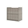 thumbnail image 3 of Tot Mate 24" 2-Level Toddler Shelf Storage Composite Wood Gray Kids Furniture, 3 of 5