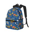 thumbnail image 2 of Vsdgher Construction Vehicles Print Unisex Large Capacity Bookbag Schoolbag Casual Daypack for High School/College/Teens/Travel/Work, 2 of 8