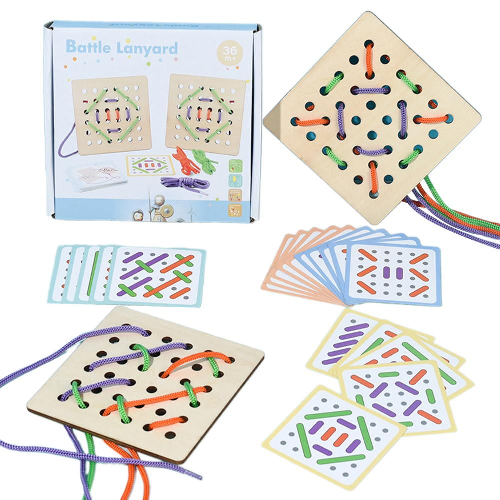 Threads Lacing Board,Dementia Activities For Seniors,Memory Games for Autism Adult,Enhances Fine Motor Skills,Focus,and Hand-Eye Coordination,Anxiety Relief Items-Gift