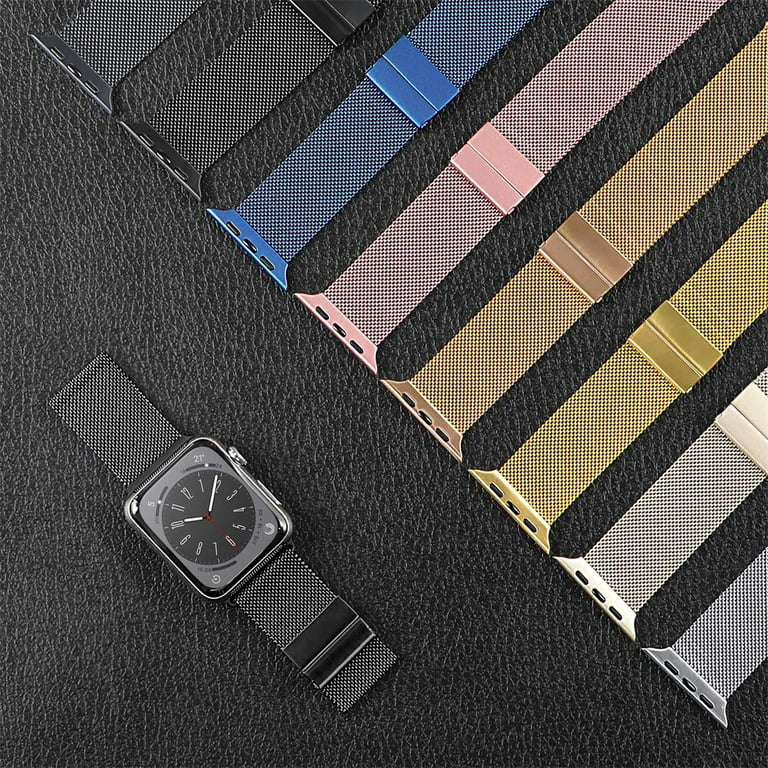 YuiYuKa Metal Milanese Loop Compatible with Apple Watch Bands 45mm 41mm  Ultra 49mm 44mm 40mm 38mm 42mm Stainless Steel Mesh Bracelet Magnetic Loop  Replacement iWatch Series 8 7 SE 6 5 4 3 Men Women 