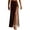 Brown, variant on Women's Velvet Maxi Skirt High Waist Bodycon Patchwork Skirt with Pearl Mesh Side Slit Prom Occasion Skirts Brown L
