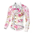 thumbnail image 2 of Atogsazn Mens Valentine's Day Shirts Casual Hearts Printed Long Sleeve Button Up Shirt Work Bussiness Tops Pink M Fashion, 2 of 7
