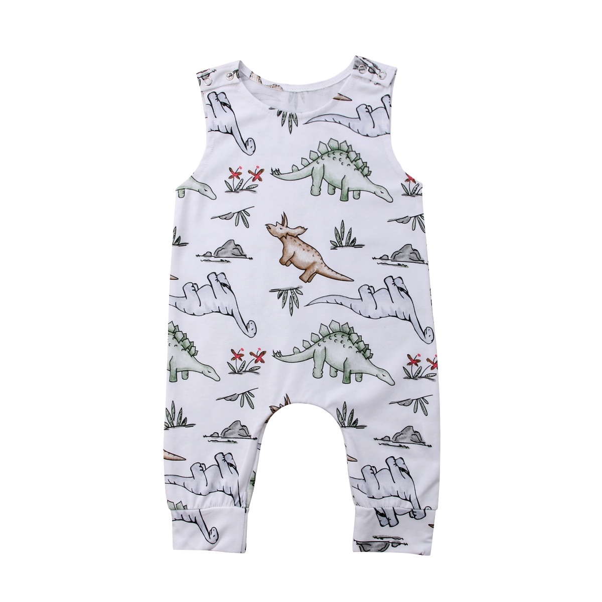 YOUNGER TREE Infant Toddler Baby Boys Summer Romper Dinosaur Sleeveless Jumpsuit One Piece Bathing Suit