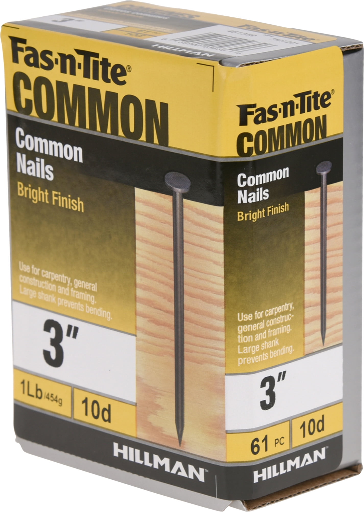 Fas-N-Tite Steel, 10D Bright Common Nails (3") - 1 lb