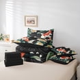 thumbnail image 4 of Erosebridal Retro Fish Bedding Sets Queen Size, Lotus Floral Comforter Sets with Sheets, Japanese Style Decor, Reversible 7 Pieces, 4 of 5