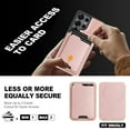 thumbnail image 2 of Compatible with Magsafe 2 in 1 Detachable Samsung Galaxy S22 Ultra Wallet Credit Slots Case,Women Men Magnetic PU Leather RFID Blocking Flip Kickstand Phone Case For Samsung Galaxy S22 Ultra,Rosegold, 2 of 10
