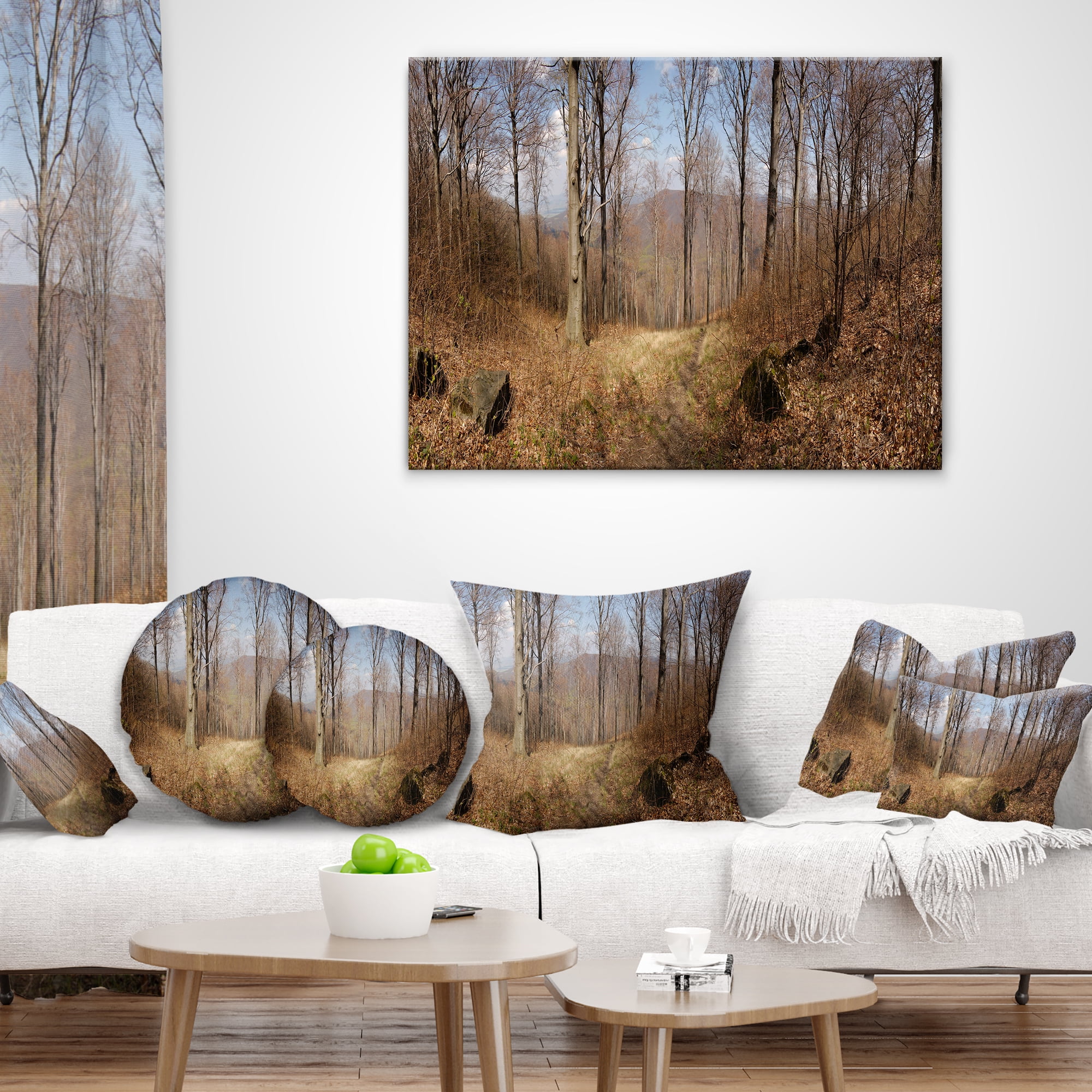 Designart 12" x 20" Multi-color Polyester Throw Pillow