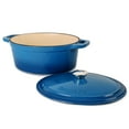 thumbnail image 5 of BergHOFF Neo Cast Iron 8qt. Oval Dutch Oven 13" with Lid, Blue, 5 of 9