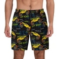 thumbnail image 2 of Picia Monster Truck1 pattern Mens Swim Trunks with Compression Liner Stretch Beach Shorts Quick Dry with Zipper Pockets No-Chafing Board Shorts-Medium, 2 of 9