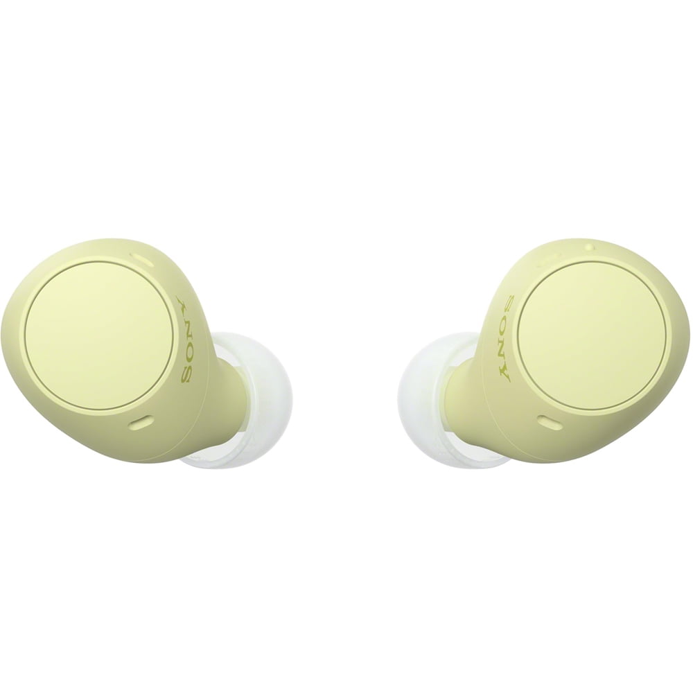 Sony WF-C510 Truly Wireless Earbuds with 22-Hour Battery, IPX4, Multipoint, Yellow Bundle with Deco Essentials 6 Pairs of In-Ear Earbud Tips (S/M/L Sizes)