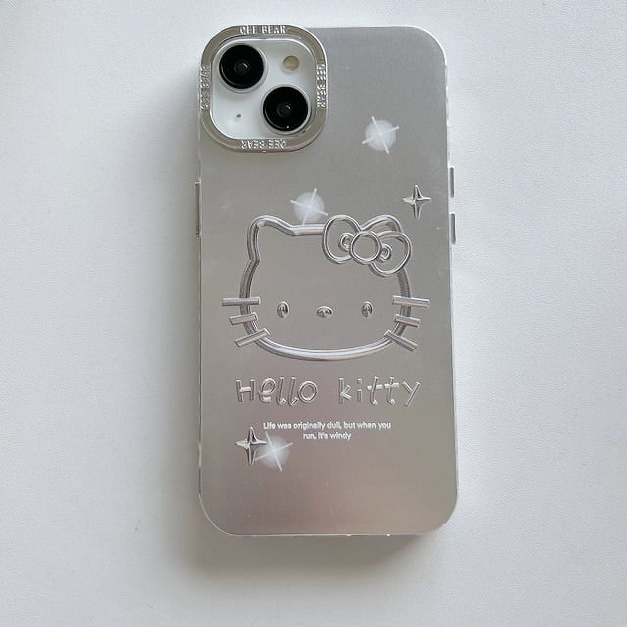 Cartoon Sanrio Hello Kitty With Lanyard Luxury Glitter Phone Case