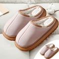 thumbnail image 3 of Women's Winter Fuzzy Lined House Slippers Home Bedroom Shoes Furry Cozy Clog Slipper Thick Warm Anti-Skid Slippers, 3 of 7