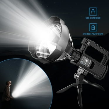 Tenozek Rechargeable Flashlights High Lumens, 100000 LM Super Bright Spotlight Waterproof LED Handheld Flash Light for Camping, Fishing, Hunting, Emergencies
