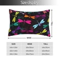 thumbnail image 2 of Pofeuu Colorful Dragonflies Print Polyester Microfiber Plush Pillowcases, Super Soft and Cozy Pillow Case Covers with Envelop Closure（Pillow core not included）-20"x30", 2 of 6