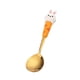 thumbnail image 2 of Cuchara redonda grande y mona - Cuchara para café y postre con mango, utensilio de acero inoxidable para remover y servir, regalo para adultos, 2 of 5