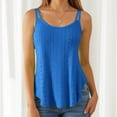 thumbnail image 2 of Lixiuxyad Summer Tank Tops Vests For Women Summer Casual Fashion Tops Strap Chiffon Sleeveless Tank Top(Blue XXL), 2 of 5