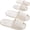 White, variant on 2 Pairs Women‘s Foldable Travel Slippers Waterproof Lightweight EVA Shower Shoes for Bathroom Pool Hotel Use