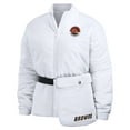 thumbnail image 2 of Women's WEAR by Erin Andrews  White Cleveland Browns Packaway Full-Zip Puffer Jacket, 2 of 6