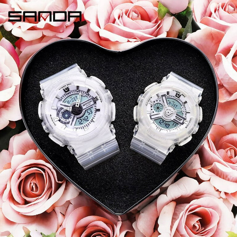 SANDA TOP Brand Fashion Women's Watches Waterproof Outdoor Sport Watch  for men Clock White reloj mujer relogio feminino 892/298 