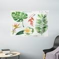 thumbnail image 1 of Plant Tapestry, Bird of Paradise Palm Leaf and Assorted Exotic Flowers Watercolor, Wall Hanging for Bedroom Living Room Dorm Decor, 60W X 40L Inches, Coral Earth Yellow Fern Green, by Ambesonne, 1 of 2
