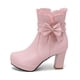 thumbnail image 5 of NECHOLOGY Botas Mujer Adulto Femenino Zapatos Botines mujer Botas con para mujer, botas con borlas de tacón grueso, estilo Academia, Edición coreana, Otoño/Invierno, 2023 (Pink, 6.5), 5 of 7