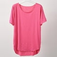 thumbnail image 3 of Birdeem T-Shirt Femme Col Rond Couleur Unie Manches Courtes Ample, 3 of 10