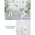 thumbnail image 3 of Eucalyptus Tie Up Curtains for Windows 45 Inch Length Balloon Curtains Kitchen Adjustable Balloon Window Shade Sage Green Farm Plant Gray Buffalo Plaid Tie Up Valance Bathroom Curtain Window 52"x45", 3 of 6