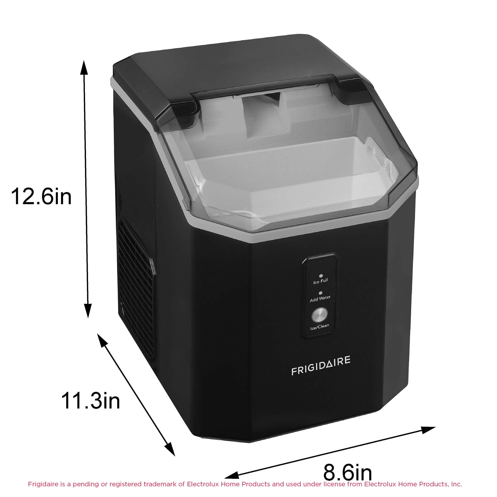 Frigidaire 33 lbs. Nugget Ice Maker,  Self-Cleaning Countertop Ice Machine with Digital Controls, Black