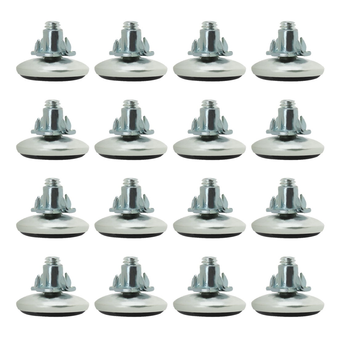 M6 x 15 x 30mm Leveling Feet Adjustable Leveler Protector for Chair Leg 16pcs