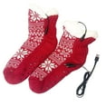 thumbnail image 2 of Heated Socks,Electric Heated Fleece Socks Slippers for Men Women, Warming Socks for Women, Winter USB Heated Fleece Fuzzy Socks,Heating Pad Cozy Foot Warmer, Christmas House Slipper Socks, 2 of 8