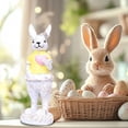 thumbnail image 7 of CuiLiyq Resin Easter Bunny Decorations, Yellow Metallic Rabbit Figurine for Home Tabletop Shelf Display Spring Holiday Gift Farmhouse, Spring Rabbit Decor Gifts Handcrafted Resin Figurines (Yellow), 7 of 7