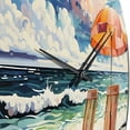 thumbnail image 3 of Designart "Beach Chairs Beautify Scenery I" Nautical & Beach Oversized Wall Clock, 3 of 5