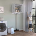 thumbnail image 2 of Depot E-Shop DE-MLB8976 12 x 4 in. Albany Wall Mounted Cabinet with Broom Hangers & Metal Handles, White, 2 of 6