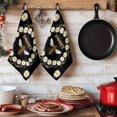 thumbnail image 6 of Black Daisy Bees Kitchen Towels Set of 1, Spring Farmhouse Honey Floral Rings Absorbent Dish Towels for Kitchen, Microfiber Hand Towel, Quick Drying Tea Towel for Cleaning Decorative Dishcloths, 6 of 7