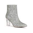 thumbnail image 1 of Unique Bargains Bottines à Paillettes à Talon Bloc Transparent pour Femmes, 1 of 8