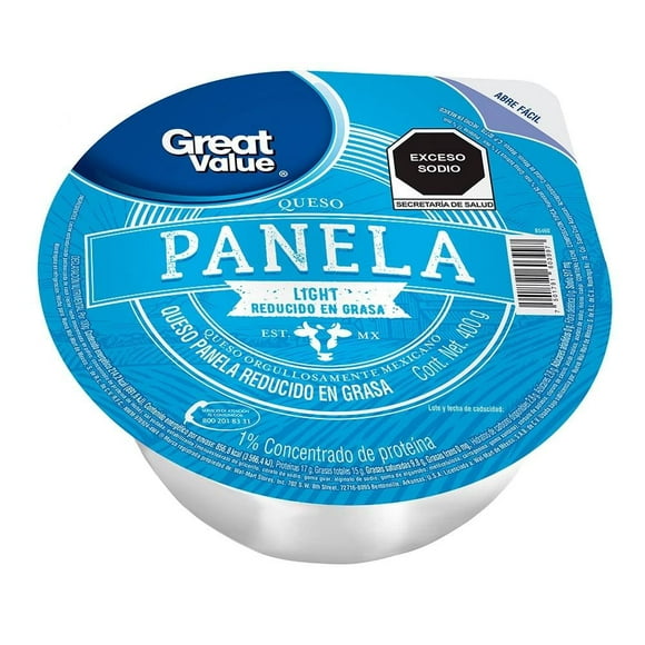 Queso panela Great Value reducido en grasa 400 g