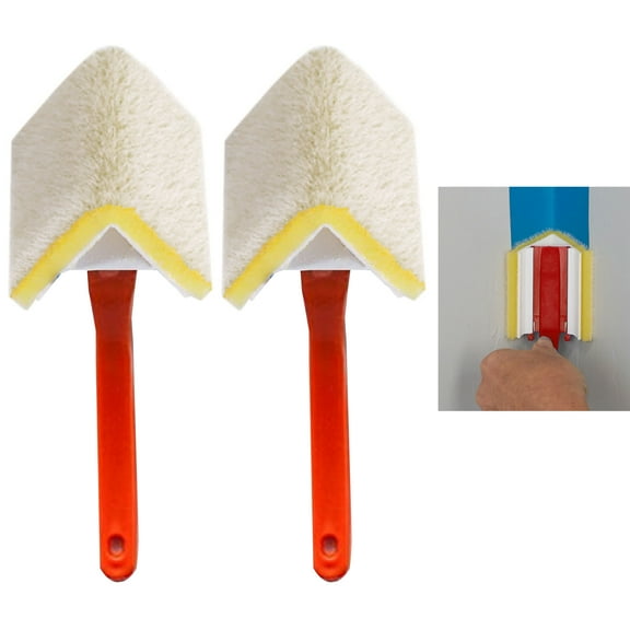 2 Pc Corner Paint Brush Angle Clean Edge Painting House Wall Trim Professional
