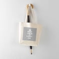 thumbnail image 5 of CafePress - Keep Calm And Carry On Grey Tote Bag - Unisex Canvas Tote Bag, Beige, 1-Piece, 5 of 7