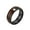 Black 8mm, variant on Men's Stainless Steel Parquet leather Double Grooved Wood Ring Black 6mm Size 9