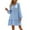 Blue, variant on Sngxgn Women's Summer Mini Dress Casual V Neck Ruffle Sleeveless Dress Dress(Beige,M)
